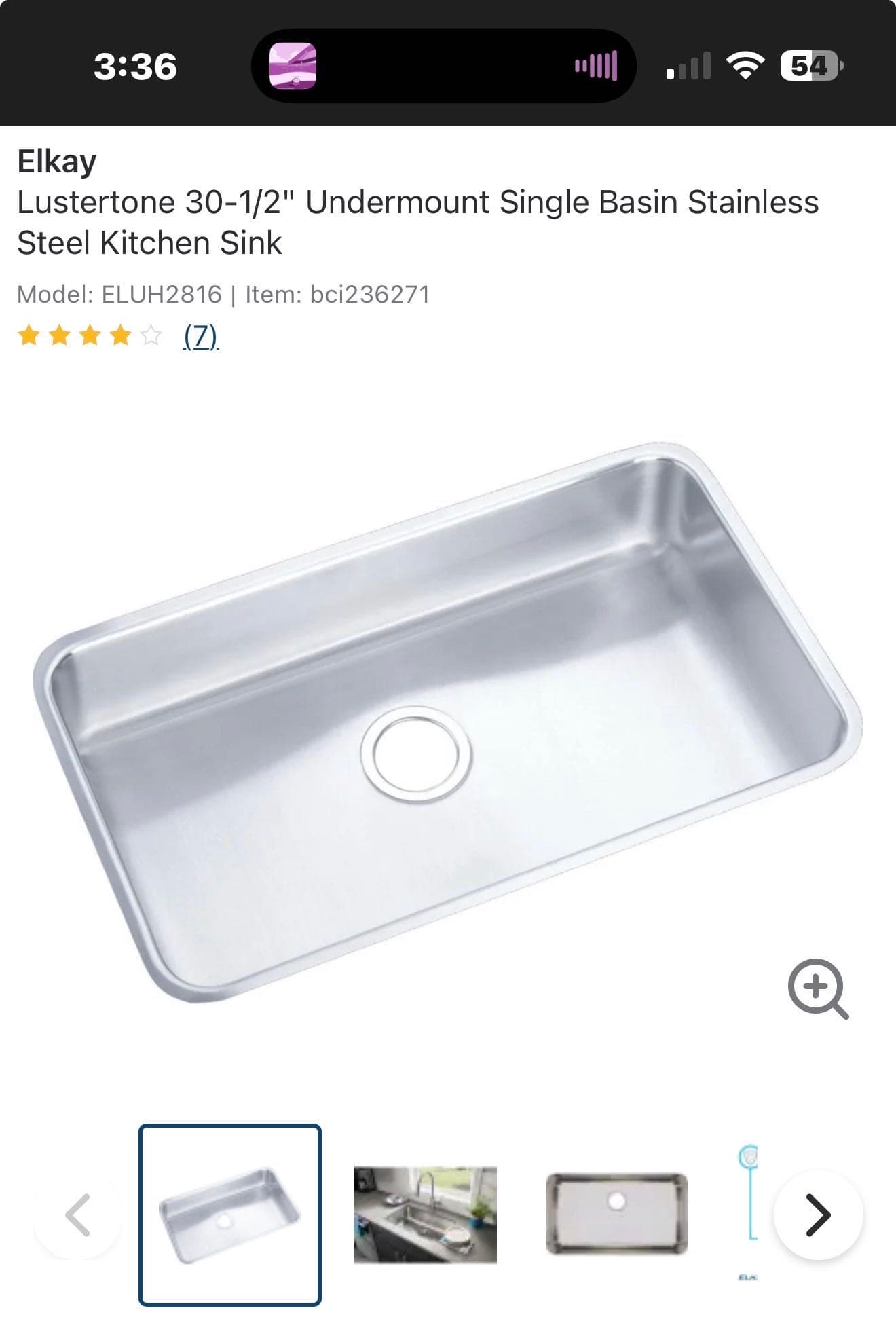 New in box Elkay Stainless steel sink 2